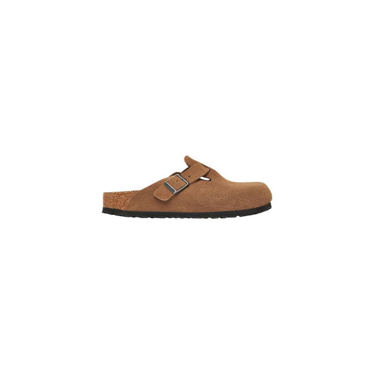 Birkenstock Beige Suede Leather Mules