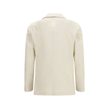 Lardini White Cotton Blazer