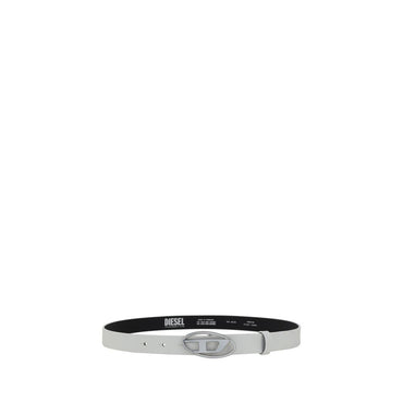 Diesel White Calf Leather Bos Taurus Regular Belt