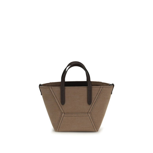 Brunello Cucinelli Beige Fabric Handbag