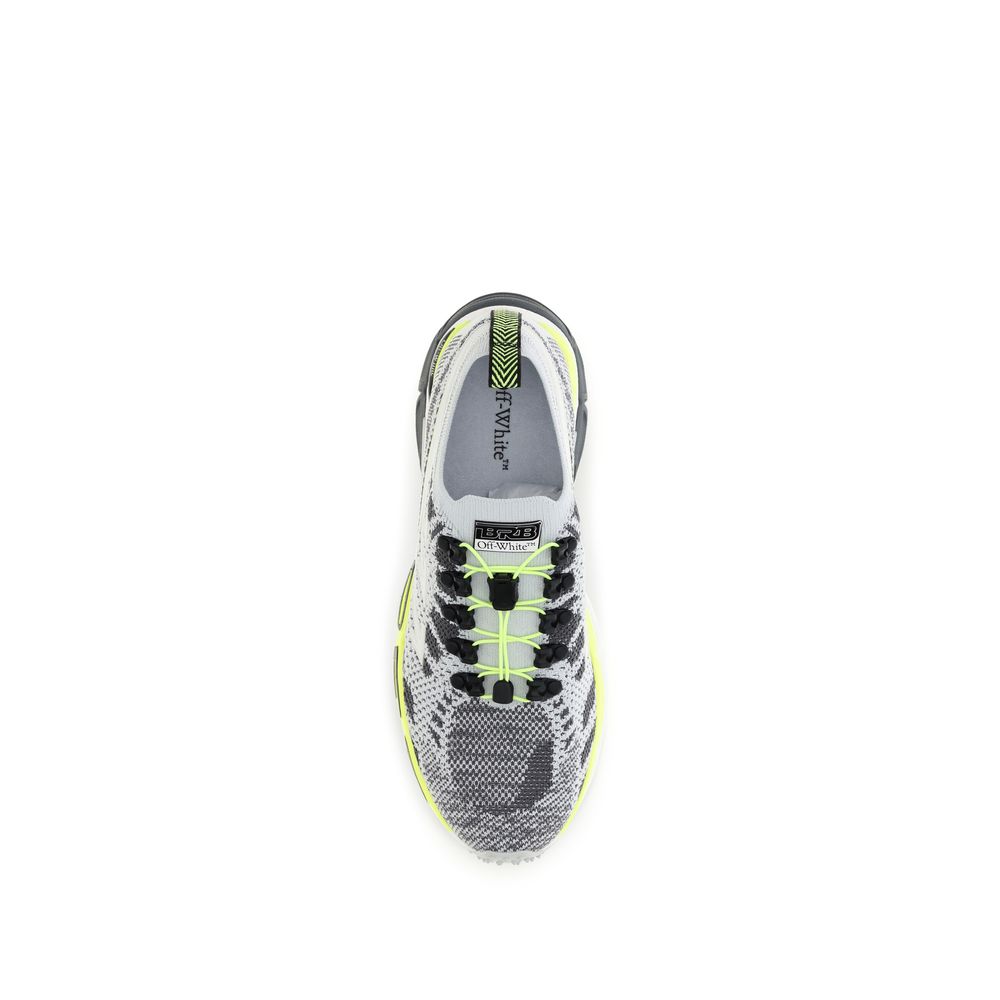 Off-White Multicolor Polyester Athletic Sneakers