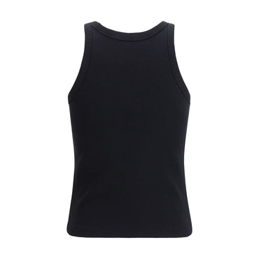 Maison Kitsuné Black Cotton Tank Tops