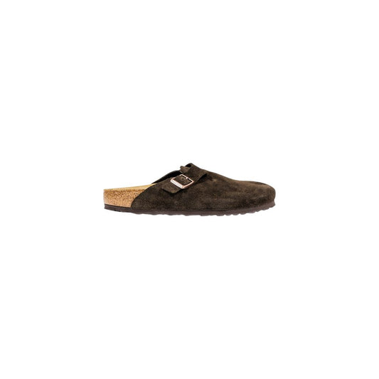 Birkenstock Brown Suede Leather Slippers