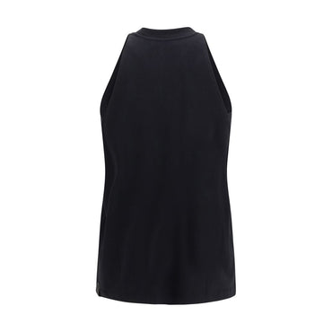 Darkpark Black Cotton Tank Tops