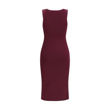 SA SU PHI Purple Silk Long Dress