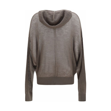 Rick Owens Gray Cashmere Hoodie