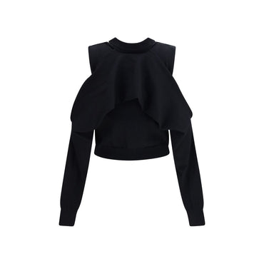 ALAINPAUL Black Cotton Cardigan