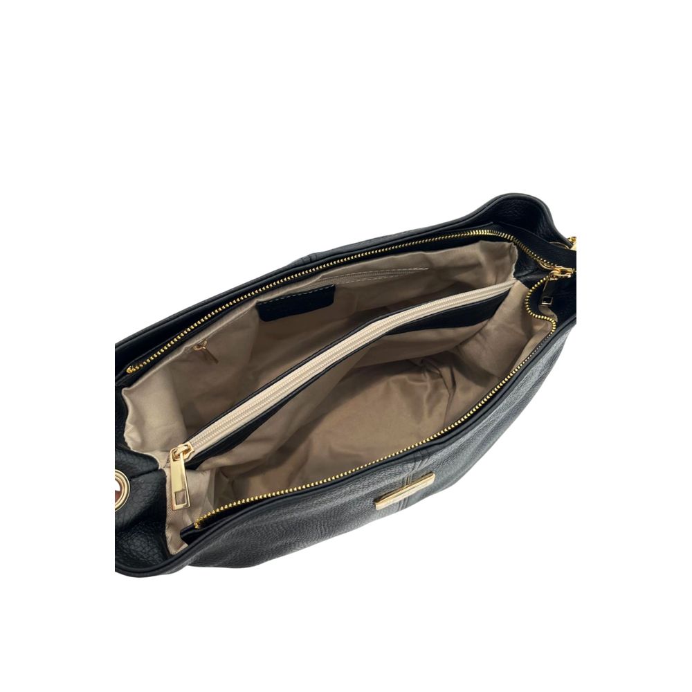 Baldinini Trend Black Cowhide Clutch Bag