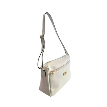 Baldinini Trend White Cowhide Crossbody Bag
