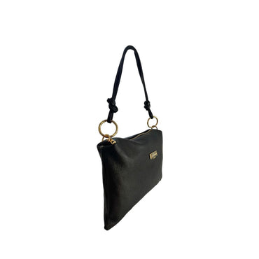 Baldinini Trend Black Cowhide Clutch Bag