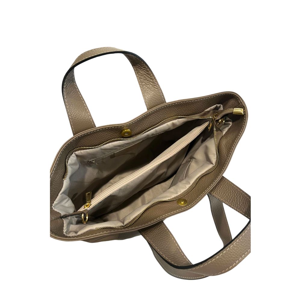 Baldinini Trend Brown Cowhide Clutch Bag