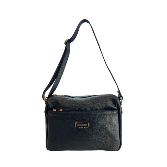 Baldinini Trend Black Cowhide Crossbody Bag