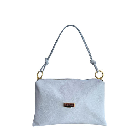 Baldinini Trend Blue Cowhide Clutch Bag