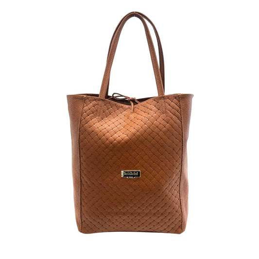 Baldinini Trend Brown Cowhide Clutch Bag