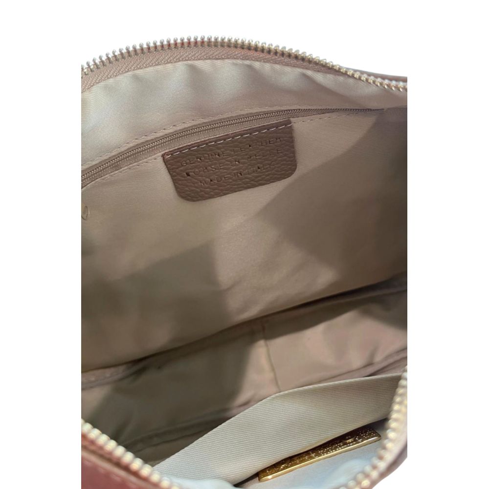 Baldinini Trend Brown Cowhide Clutch Bag