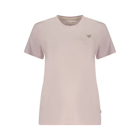 Guess Jeans Pink Cotton T-Shirt