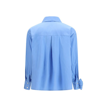 Ella Blue Cotton Pattern Shirt