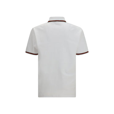 Gucci White Cotton Polo Shirt