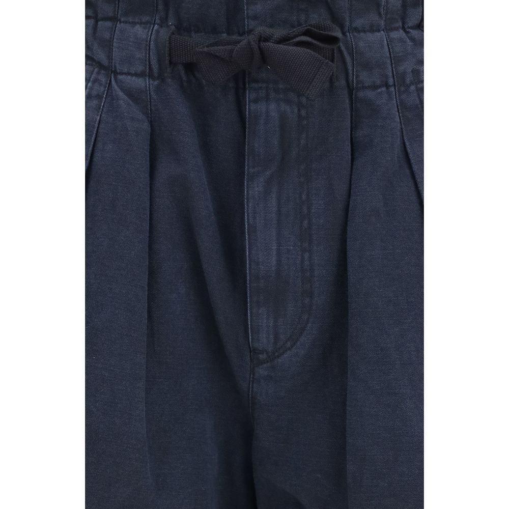 Marant Etoile Black Cotton Bermuda Shorts