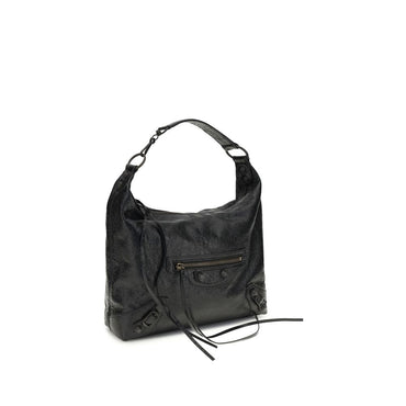 Balenciaga Black Lamb Ovis Aries Aries Shoulder Bag
