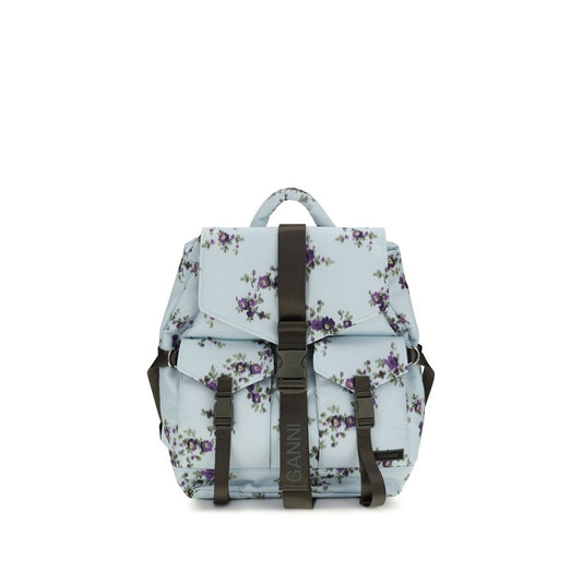 Ganni Blue Polyester Backpack