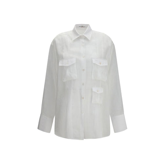Ermanno Scervino White Ramie Shirt