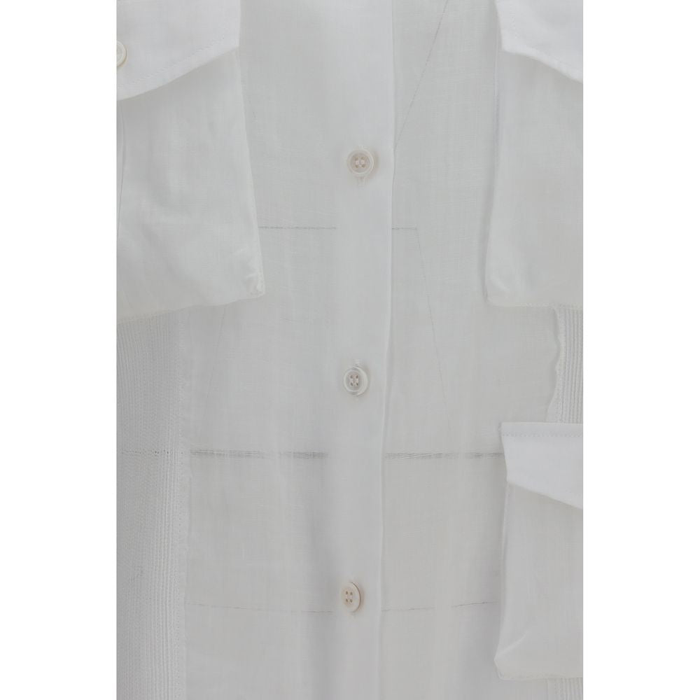 Ermanno Scervino White Ramie Shirt