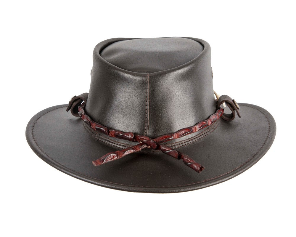 Australian Leather Outback Jacaru Hat with 11 Crосоdile Teeth-6