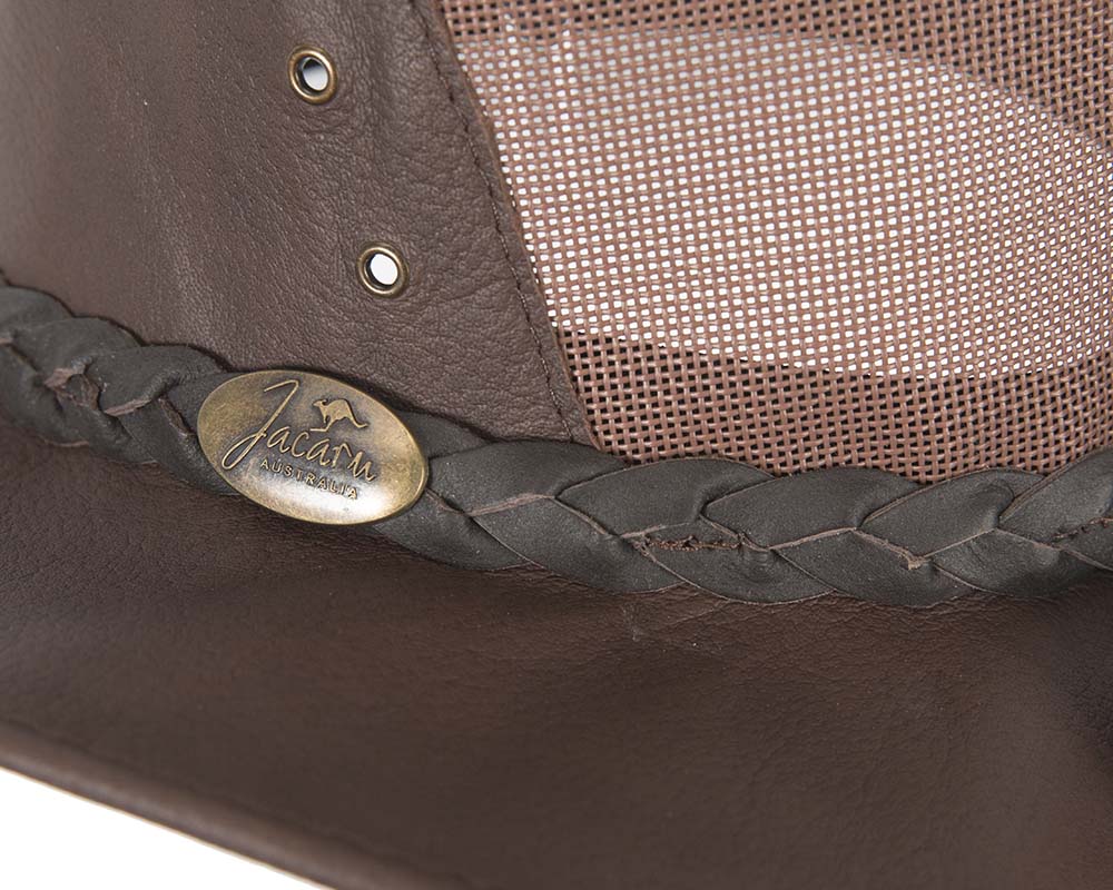 Brown Australian Kаngаrоо Leather Cooler Jacaru Hat
