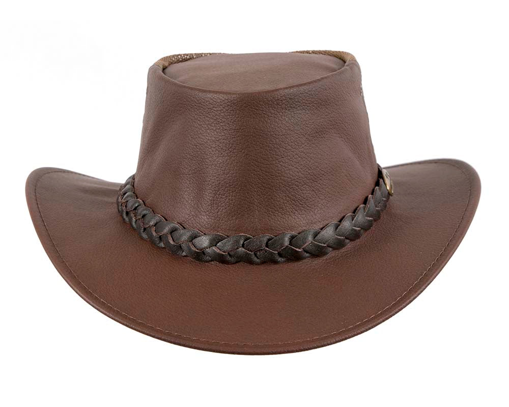 Brown Australian Kаngаrоо Leather Cooler Jacaru Hat