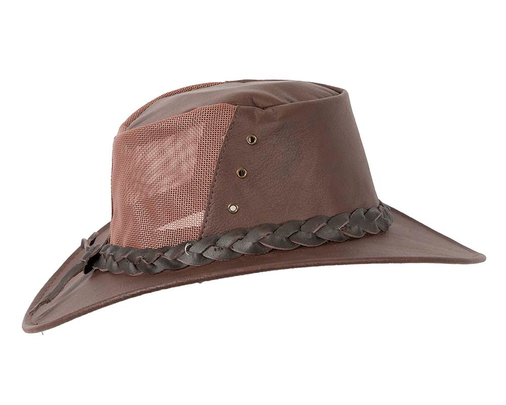 Brown Australian Kаngаrоо Leather Cooler Jacaru Hat
