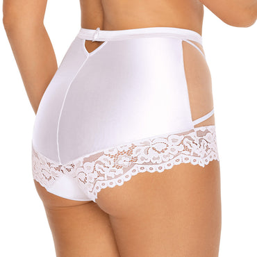 Sheer High-Waist Lace Boxer Brief Torfi White-1