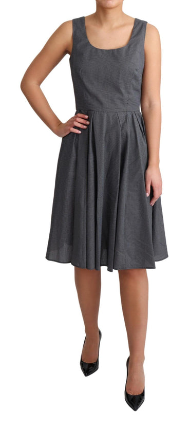 Dolce & Gabbana Elegant Sleeveless Polka Dot A-Line Dress