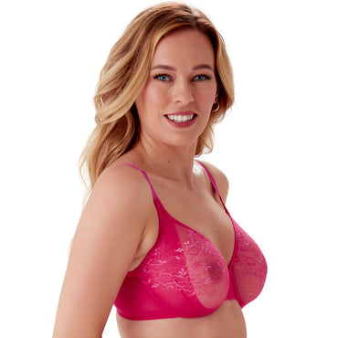 Gossard Glossies Lace Hot Pink Sheer Mesh Molded Bra-1