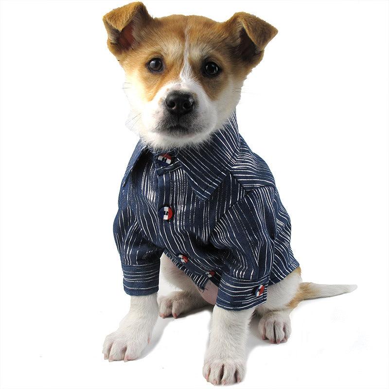 Stylish Denim Pet Shirt: Fashionable Jeans For Your Furry Friend