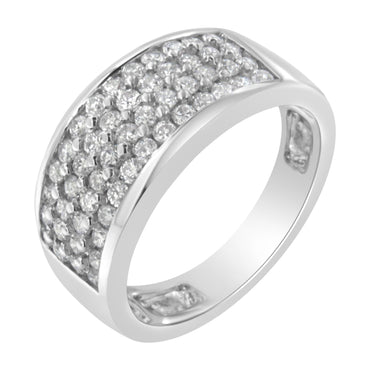 14K White Gold Round Cut Diamond Ring (1.0 Cttw, H-I Color, SI2-I1 Clarity)-1
