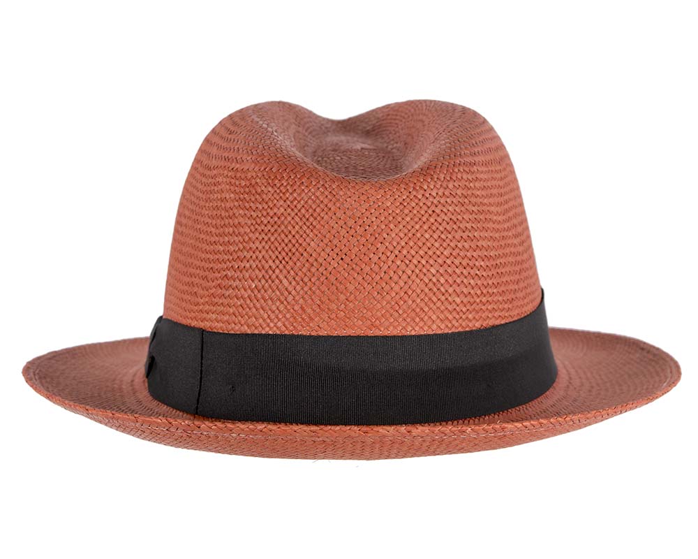 Burnt Orange Ecuadorian Panama Brisa Hat Trilby Fedora
