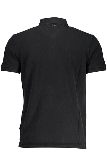 Napapijri Black Cotton Polo Shirt