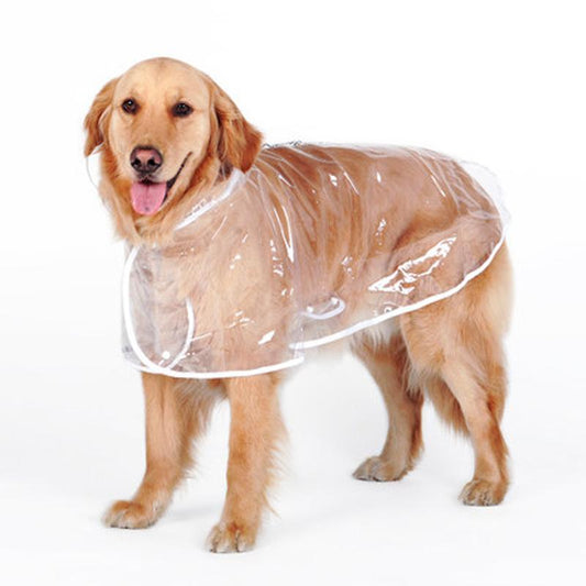 Transparent Waterproof Raincoat For Medium-Sized Dogs-0