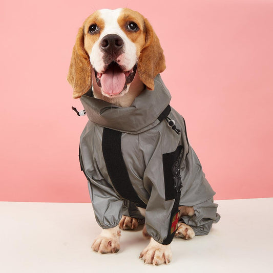 Stay Dry And Stylish: The Ultimate Reflective Pet Raincoat-0