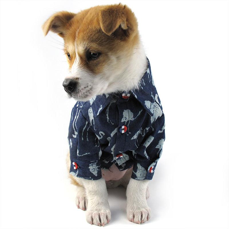Stylish Denim Pet Shirt: Fashionable Jeans For Your Furry Friend