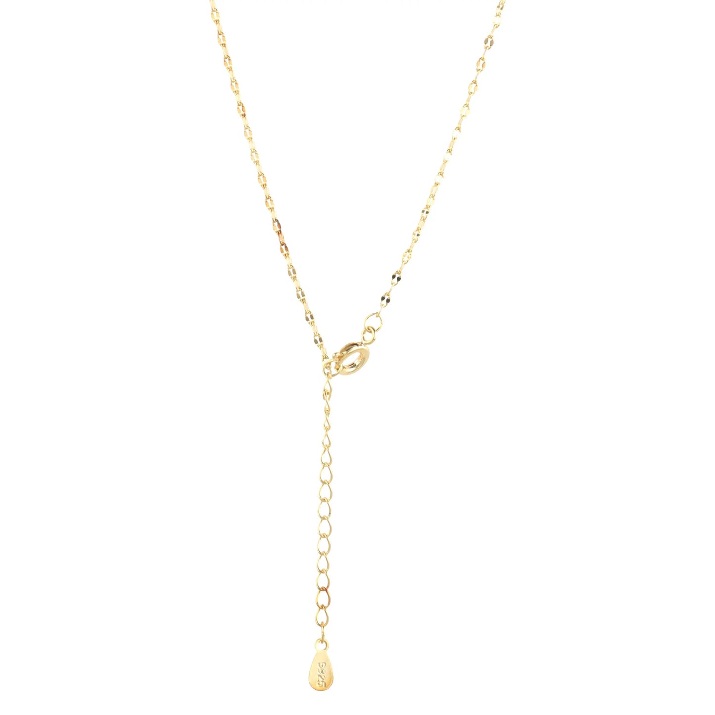 14K Gold Plated Solitaire Necklace-4