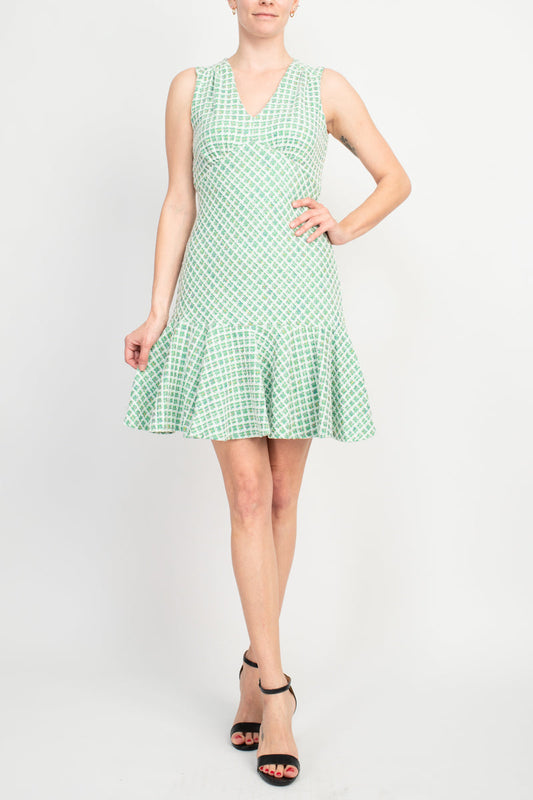 Taylor Soft Boucle V-Neck Dress-0