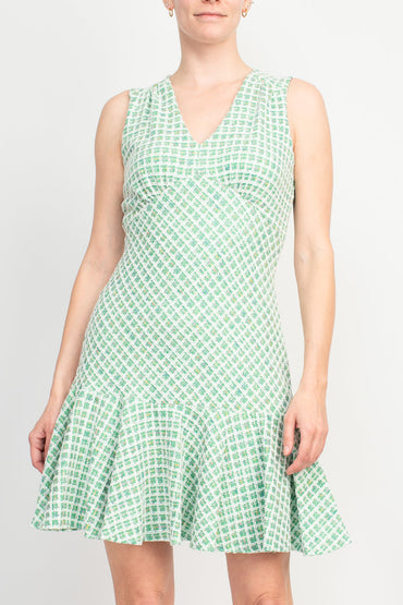 Taylor Soft Boucle V-Neck Dress-1