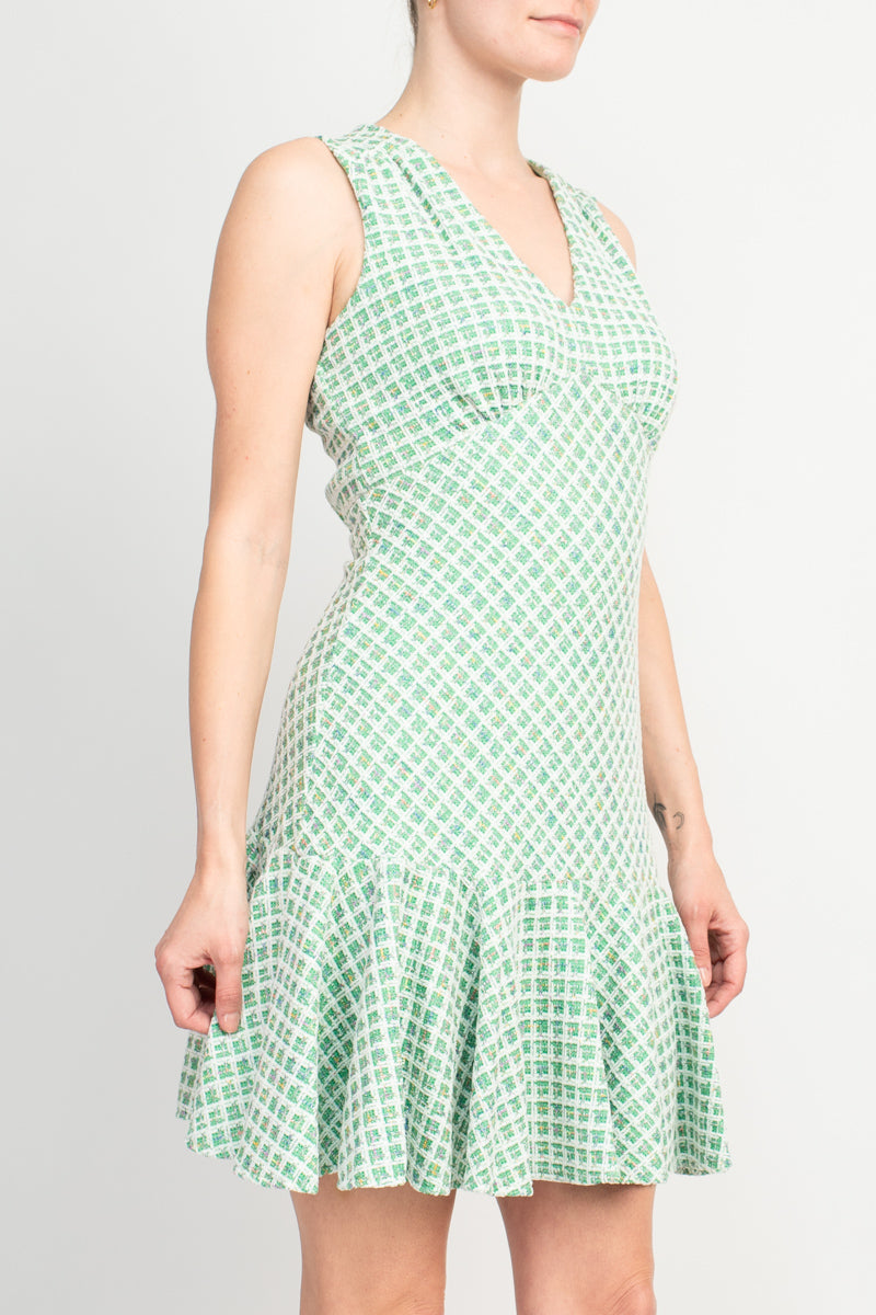 Taylor Soft Boucle V-Neck Dress-2
