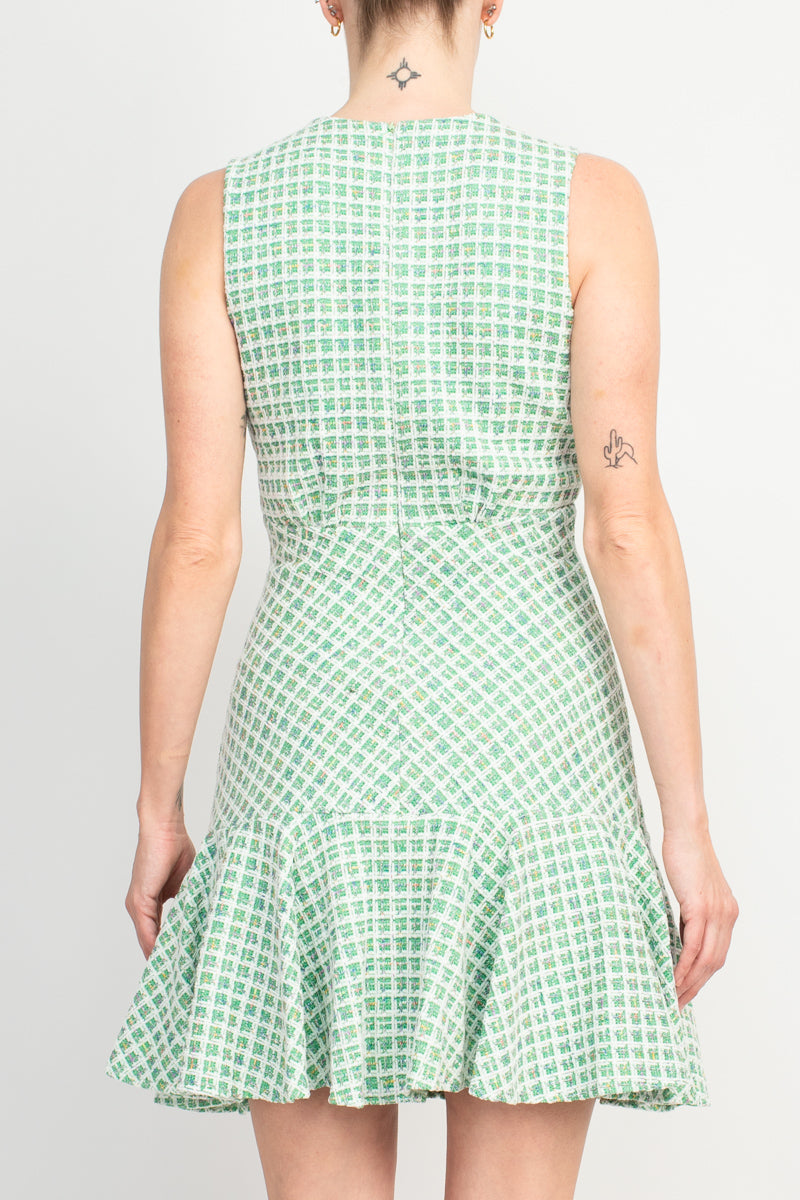 Taylor Soft Boucle V-Neck Dress-3
