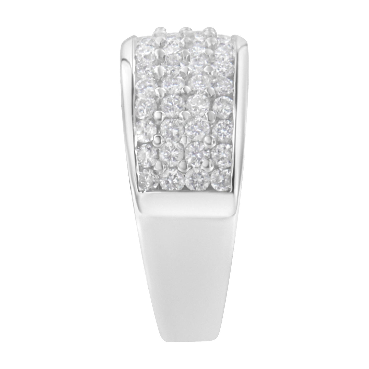 14K White Gold Round Cut Diamond Ring (1.0 Cttw, H-I Color, SI2-I1 Clarity)-3
