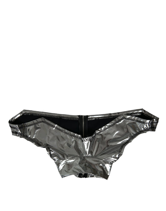 Dolce & Gabbana Silver Polyester Stretch Top