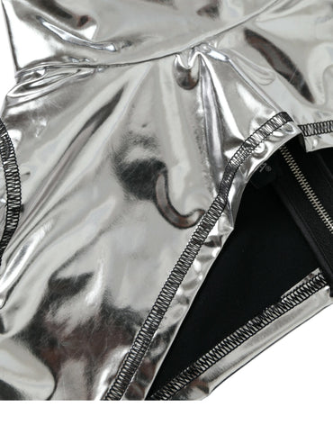 Dolce & Gabbana Silver Polyester Stretch Top