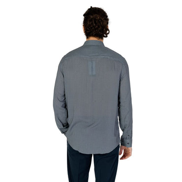 Armani Exchange Gray Viscose Pattern Shirt